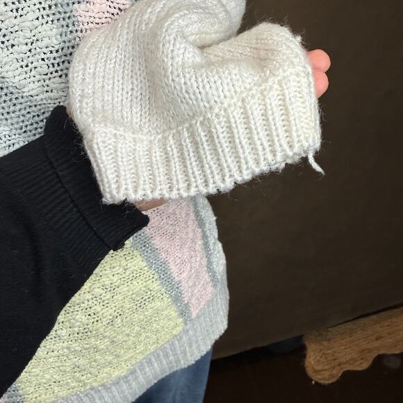 Vintage 80’s Pastel Boxy Geometric Knit Sweater Italy made women’s Medium - Picture 12 of 15